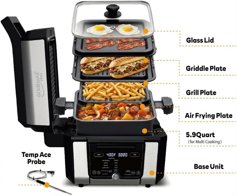 Gourmax Pro® PowerHub™ Indoor Grill