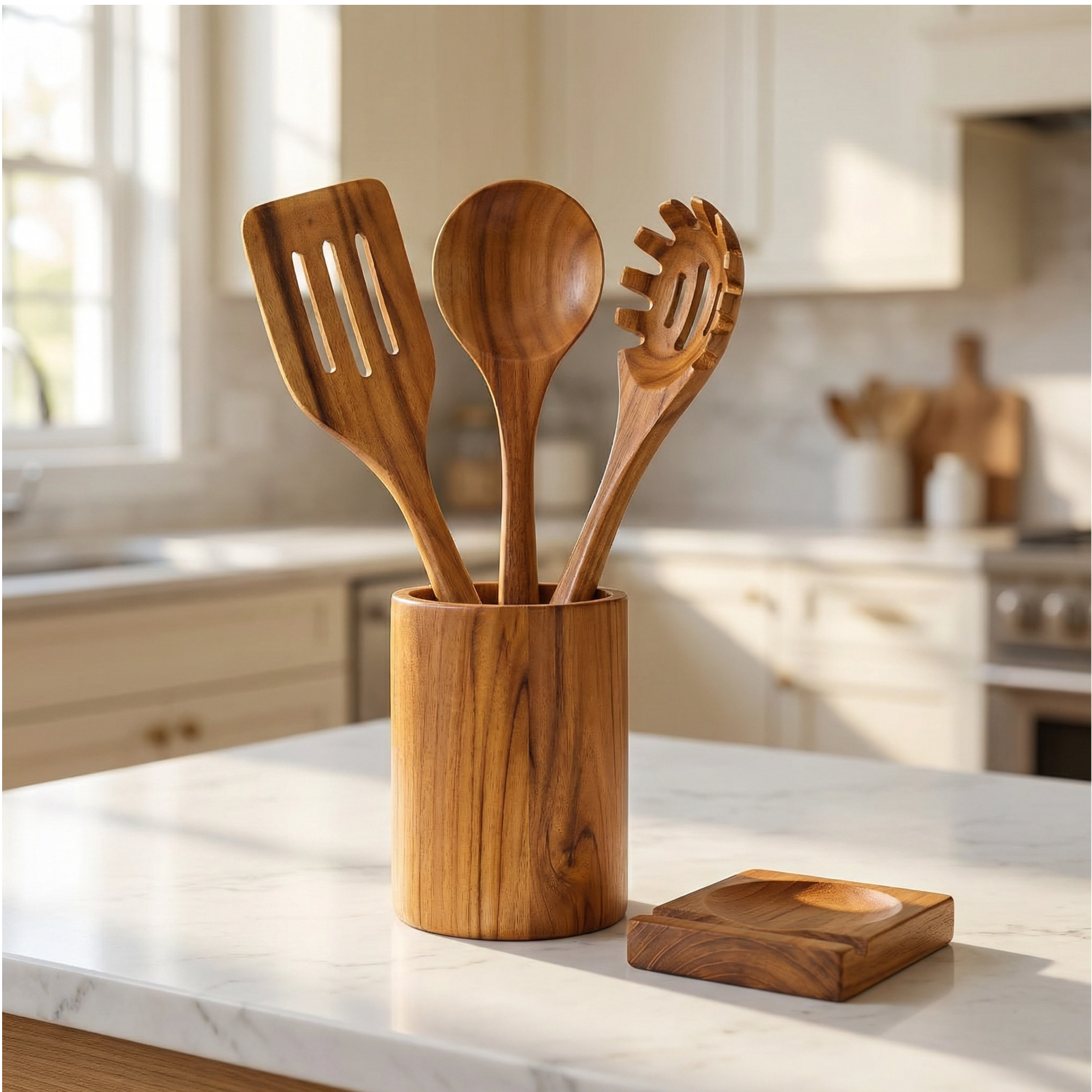 5 piece Wooden Utensil set